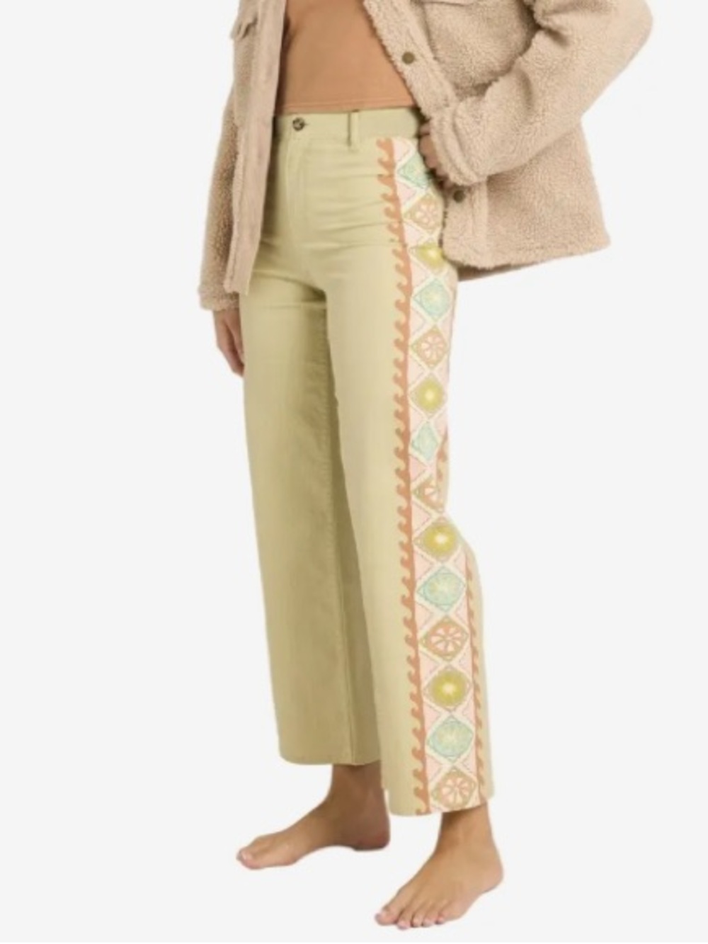 Billabong Women’s Free Fall Green Wide Leg Pants